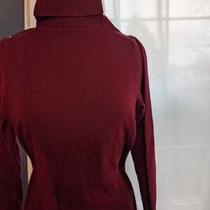 J. Crew Wine Cowl Neck Turtleneck Sweater